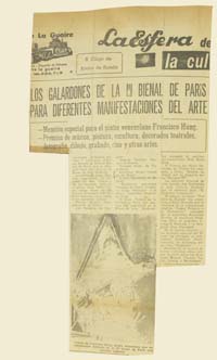 LOS GALARDONES DE LA III BIENAL DE PARIS PARA DIFERENTES MANIFESTACIONES DEL ARTE