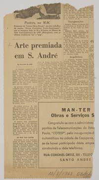 Arte premiada em S. André.