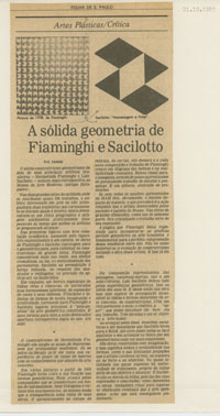 A sólida geometria de Fiaminghi e Sacilotto