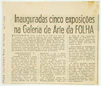 Inauguradas cinco exposições na Galeria de Arte da Folha