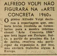 Alfredo Volpi não figurará na 