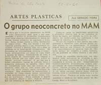 O grupo neoconcreto no MAM