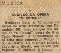 AUDIÇÃO DA OPERA 