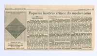 Pequena história crítica do modernismo