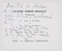 Claude Baron-Renault Violoncelle