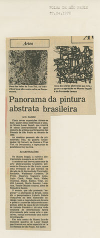 Panorama da pintura abstrata brasileira