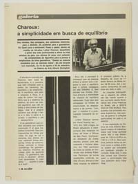 Charoux: a simplicidade em busca de equilíbrio