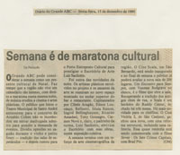 Semana é de maratona cultural