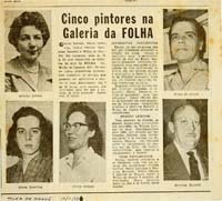 Cinco pintores na Galeria de Arte da Folha