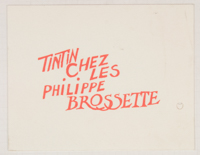 Tintin chez les Philippe Brossette