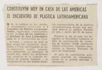 Constituyen hoy en casa de las americas el encuentro de plastica latinoamericana