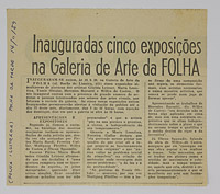 Inauguradas cinco exposições na Galeria de Arte da Folha