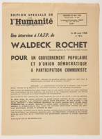 Une interview à l' A> F. P. de Waldeck Rochet