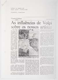 As influências de Volpi sobre nossos artistas